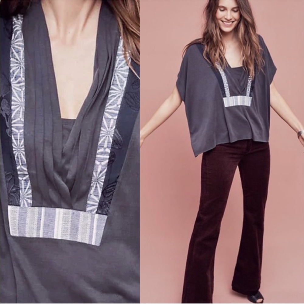 Anthropologie Akemi + Kin Art Deco swing top